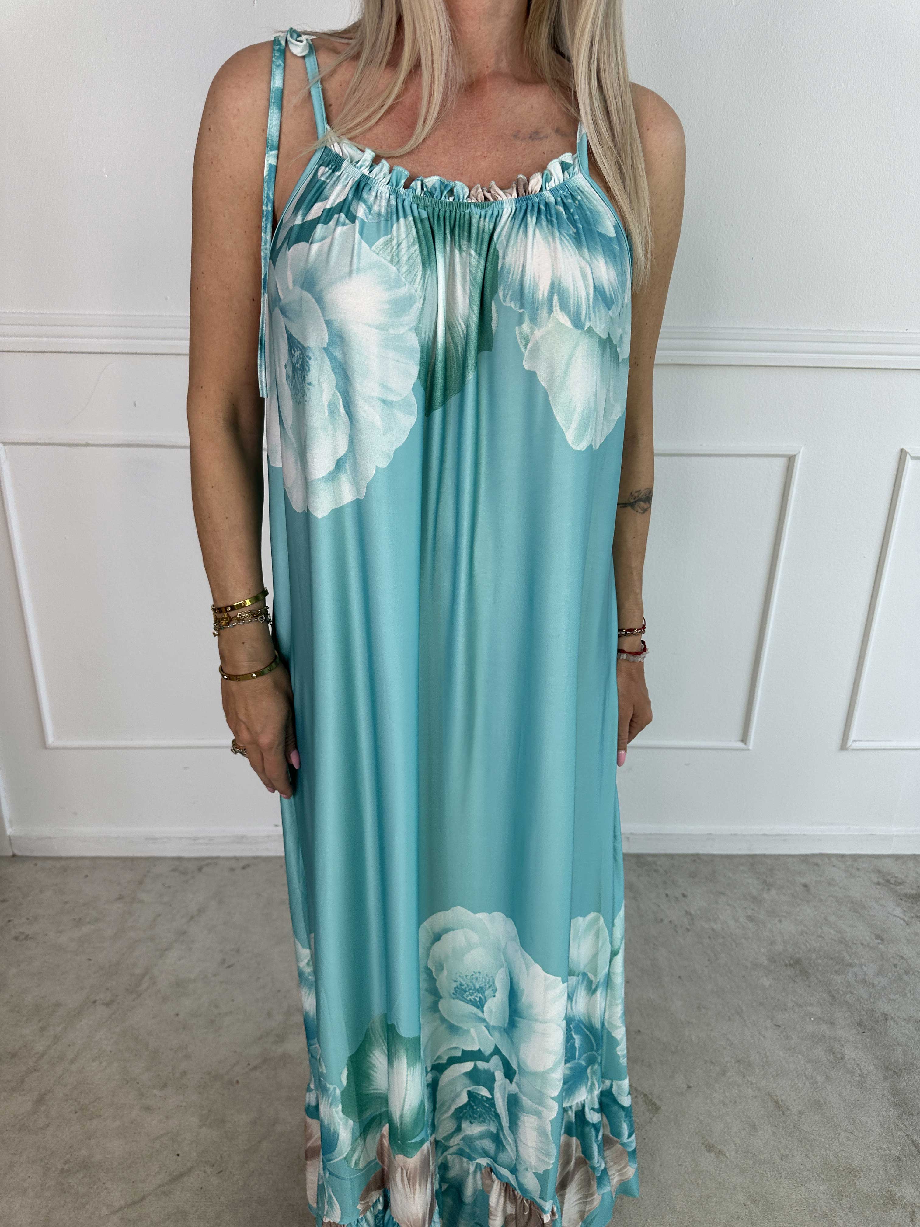 Maya - Sommarklänning med resårband med blommor